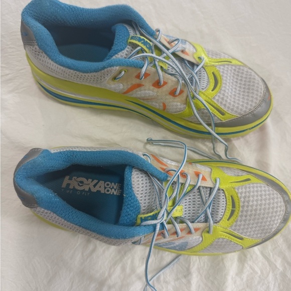 Hoka Blue and Yellow Athletic Sneakers main image 4